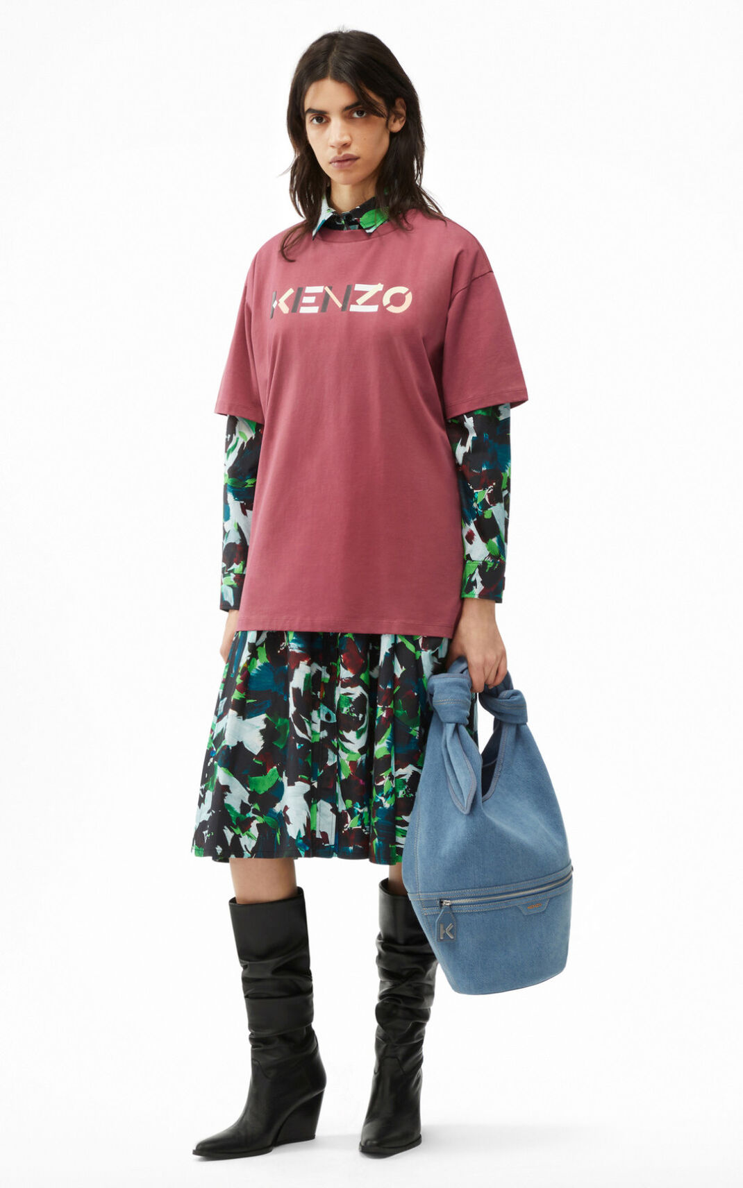 Kenzo Logo oversized Majice Ženske - Crne - Hrvatska IUAGQZ065